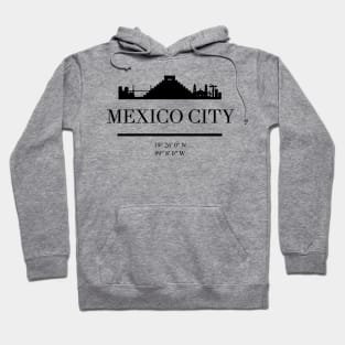 MEXICO CITY MEXICO BLACK SILHOUETTE SKYLINE ART Hoodie